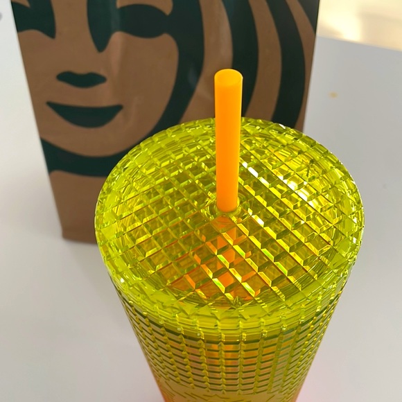 NWT Limited Edition Summer 2022 Tequila Sunset Starbucks cup with straw w/ bag - Picture 3 of 3